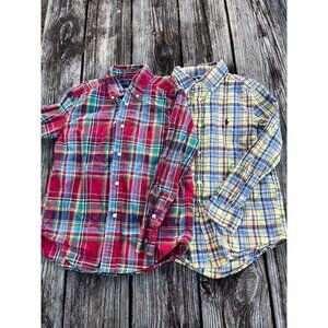 Ralph Lauren long sleeve Polo shirt bundle Red/Yellow size 6